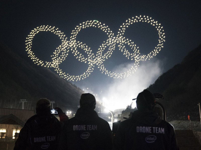 Intel-Drohnen bei den Olympischen Spielen in Südkorea