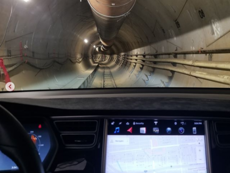 Ein Tunnel der Boring Company unter Los Angeles