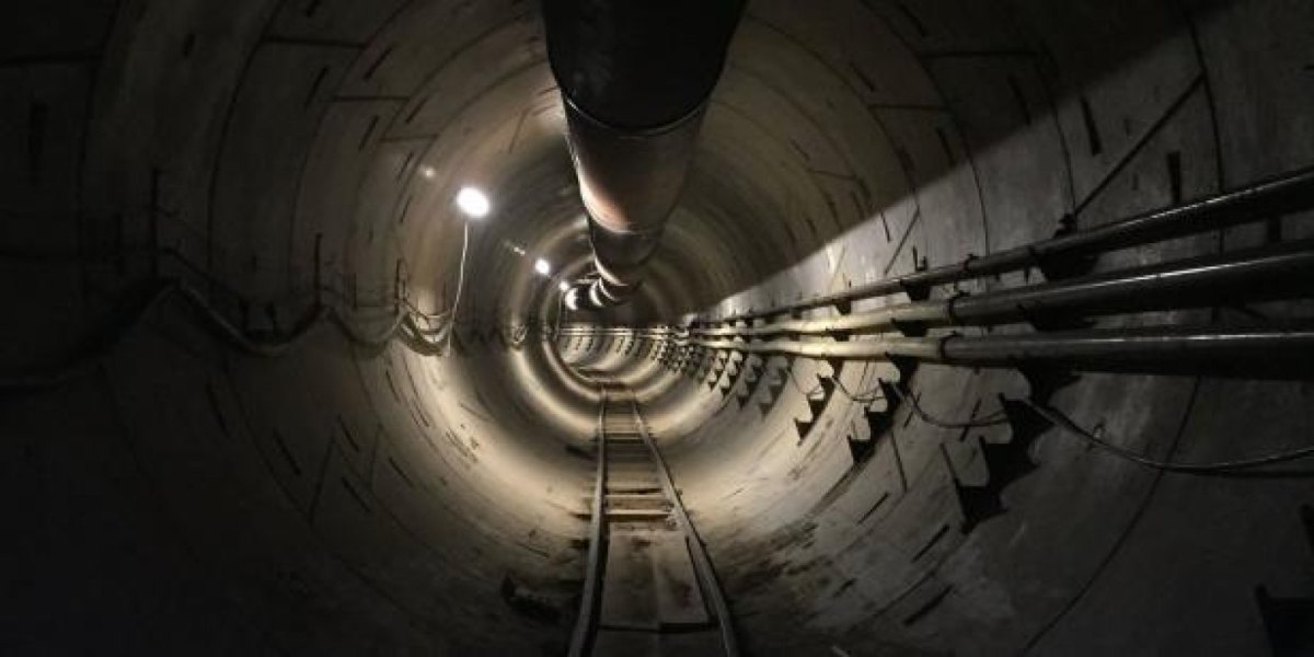 Aufnahme des Tunnels von Musks Firma "Boring Company".