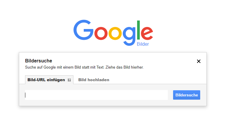 Über die Google Bildersuche-Maske gebt ihr die URL ein oder ladet das Bild direkt hoch.