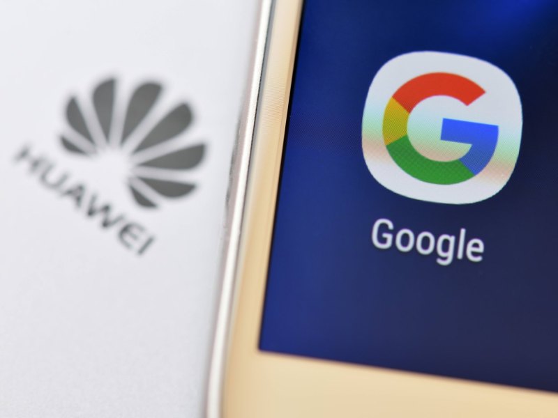 Huawei und Google Logo