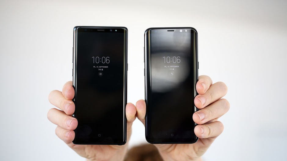 Abgesehen von den eckigeren Kanten orientiert sich das Note 8 stark am Design der S8-Serie. 