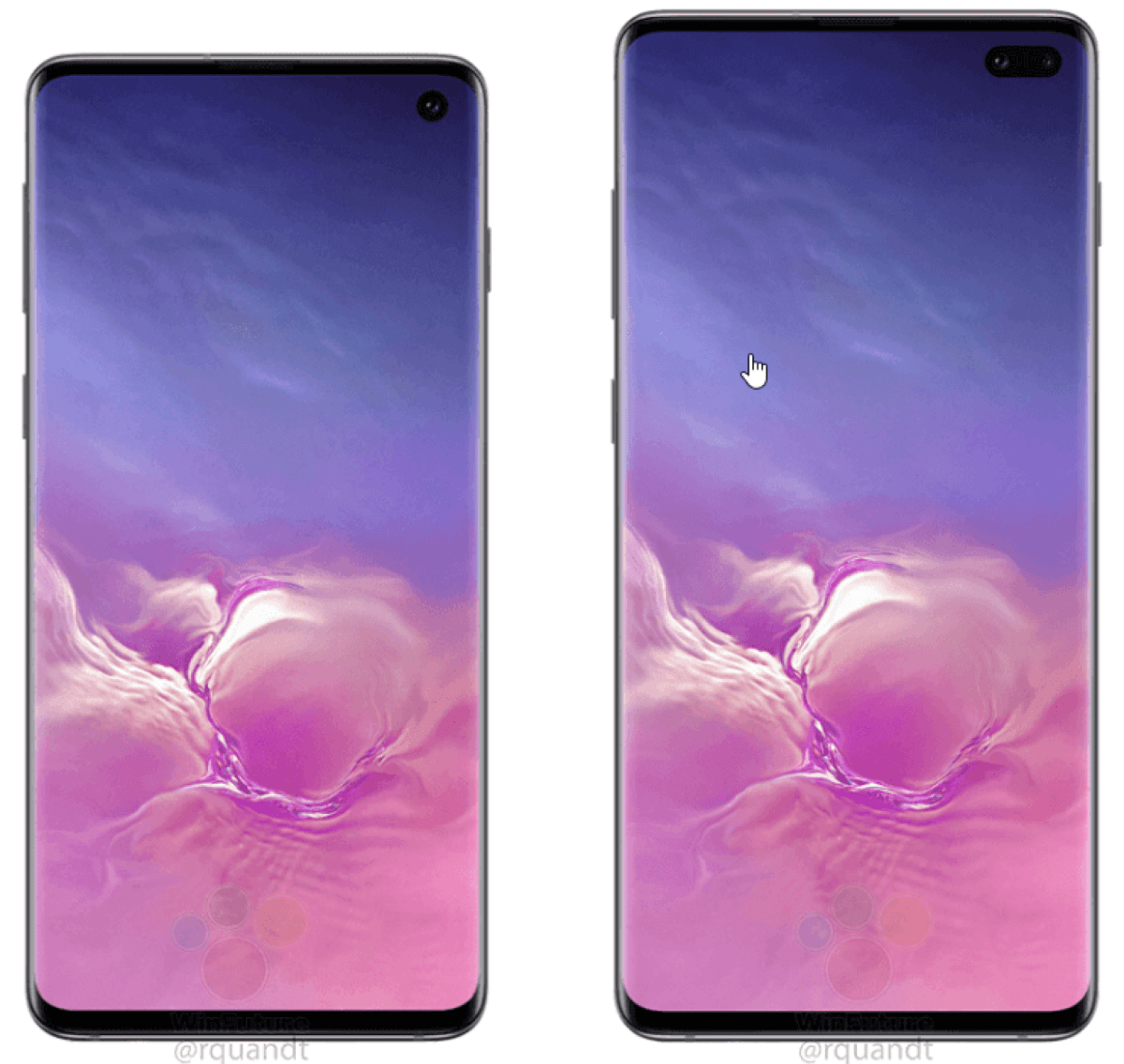 Bild des noch unveröffentlichten Samsung Galaxy S10 und S10+