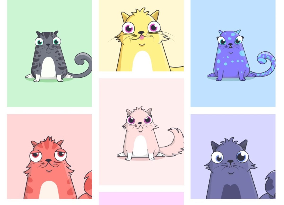 Verschiedene Katzen in CryptoKitties