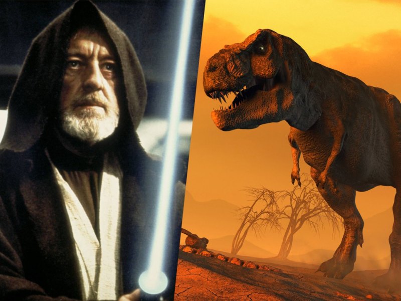 Jedi vs. T-Rex (Collage)