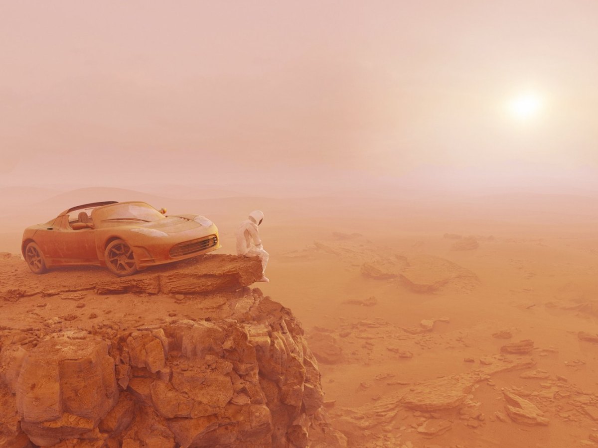 Tesla auf dem Mars (Auszug aus "Life on Mars")