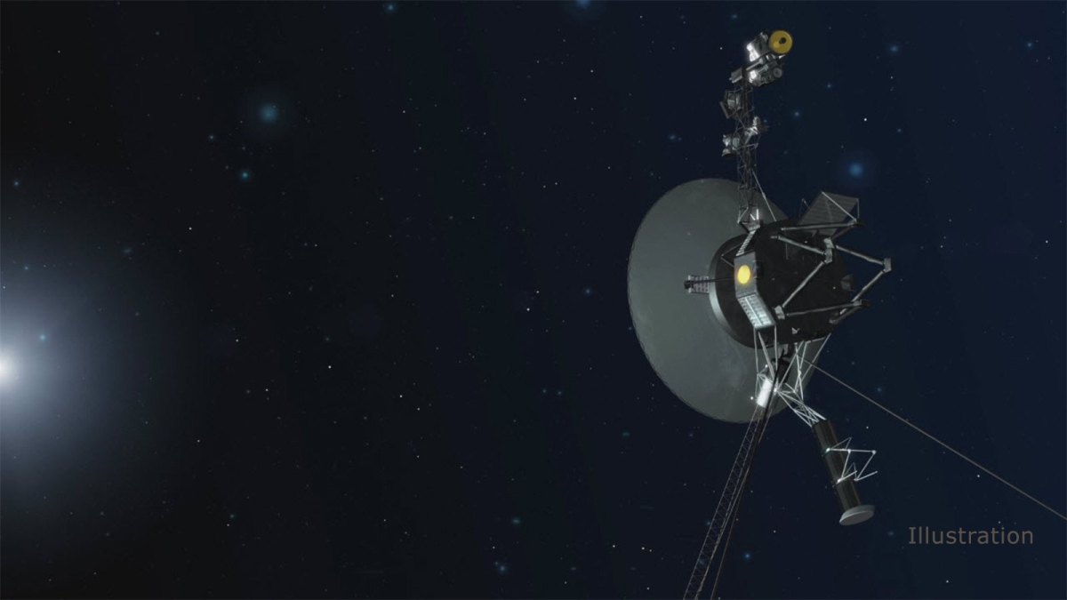 Die Raumsonde Voyager 1 im Weltraum.