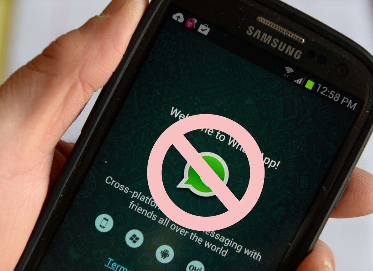 Samsung-Handy zeigt WhatsApp
