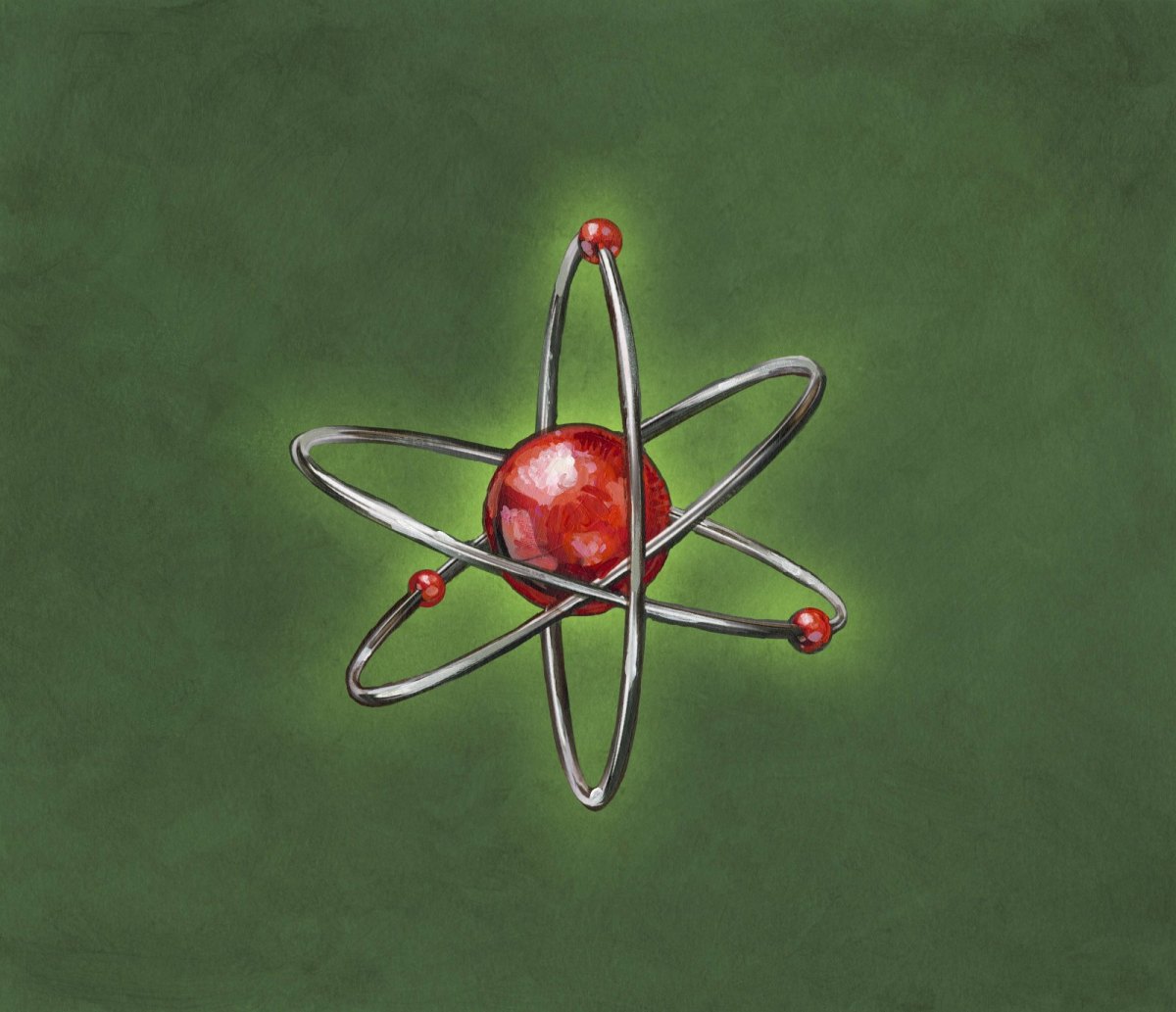 Illustration eines Atoms