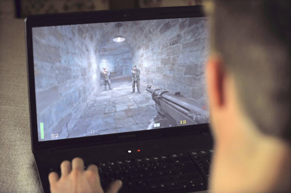 Wolfenstein auf einen Notebook