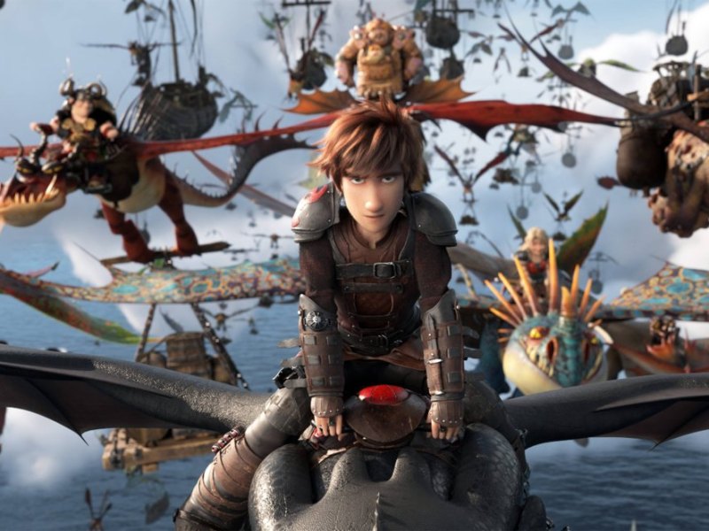 How to train your dragon: Hicks reitet auf seinem Drachen Ohnezahn