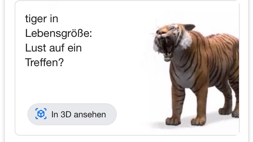 Die Google-Suche setzt auf Augmented Reality und lässt dich ab sofort wilde Tiere in deinem Wohnzimmer bestaunen. 