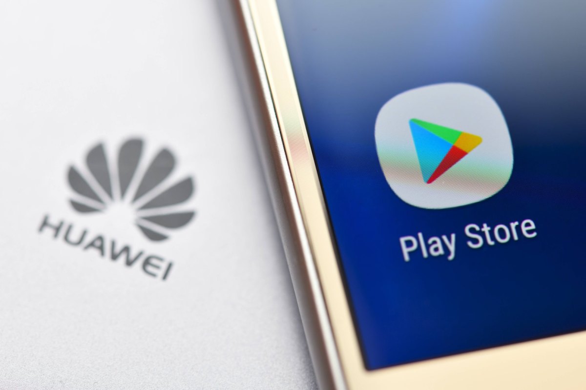 Huawei und Google Play Store Logo