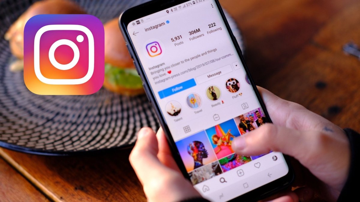 Instagram am Handy.