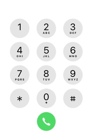 Die Telefontastatur auf einem iPhone 6