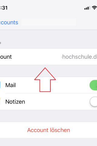 Tippt zwei Mal auf die neue E-Mail-Adresse.