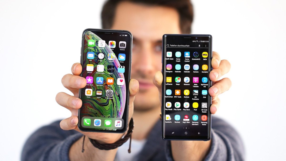 Apple iPhone Xs Maxund Samsung Galaxy Note 9