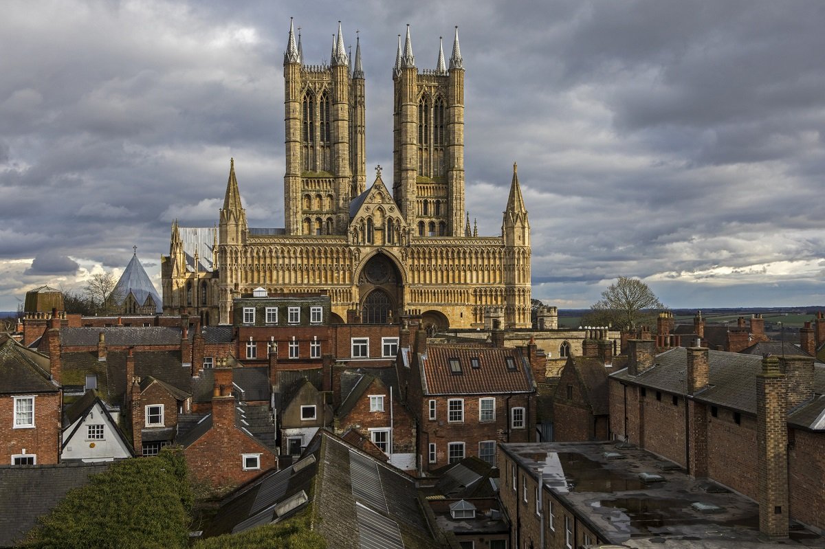 Das Lincoln Castle in Lincolnshire, England.