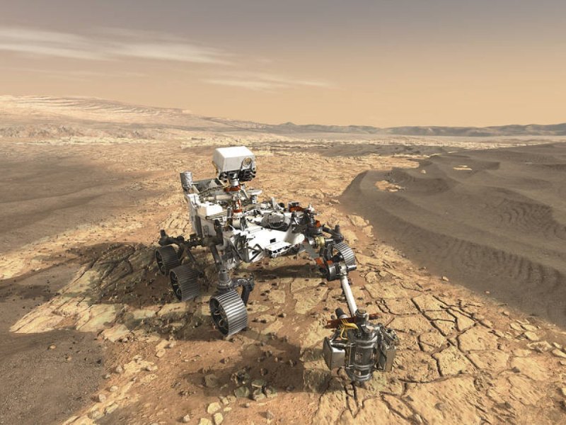 Mars-Rover sammelt Steine