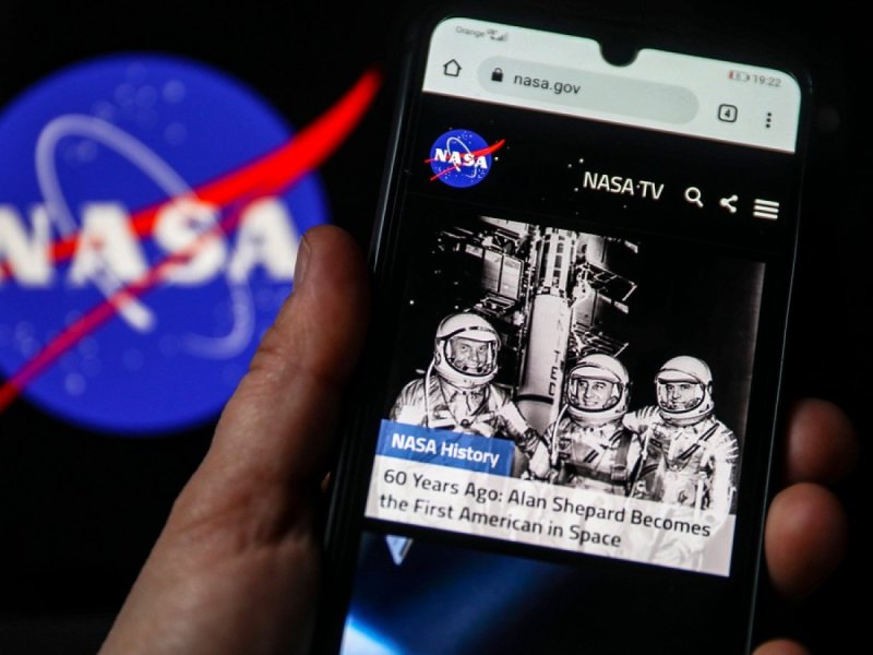 NASA TV auf dem Handy.