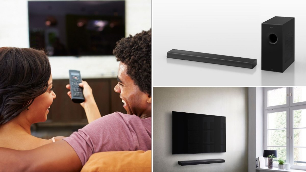 Paar vor Fernseher/Soundbar Panasonic