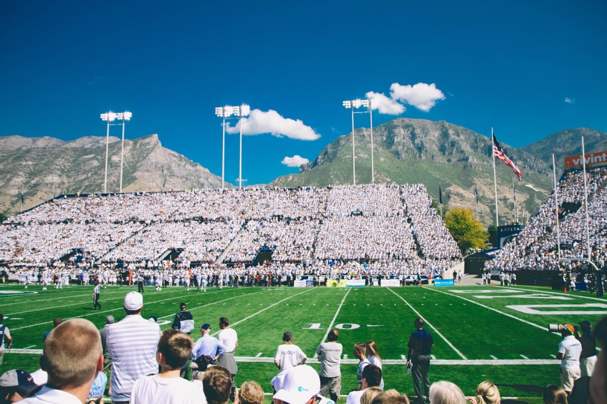 Ein American Football Stadium.