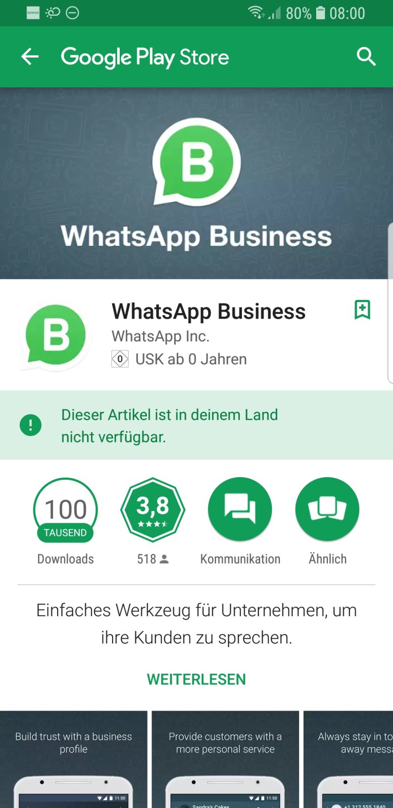 Screenshot WhatsApp Business