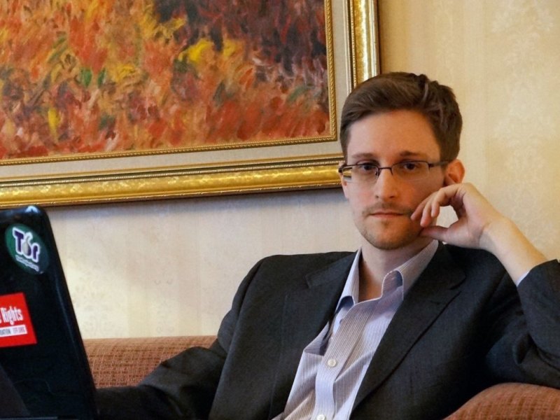 Edward Snowden bei einem Interview.