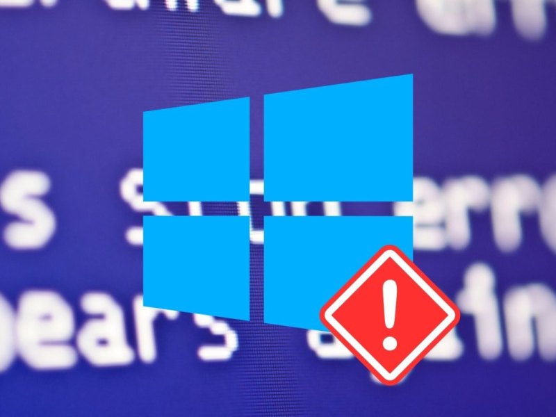 Windows Fehlermeldung mit dem Windows 10-Logo