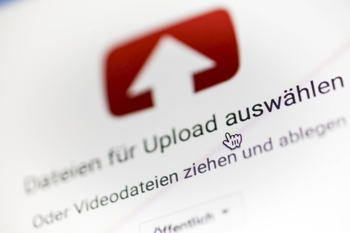 Screenshot vom Upload-Button bei YouTube