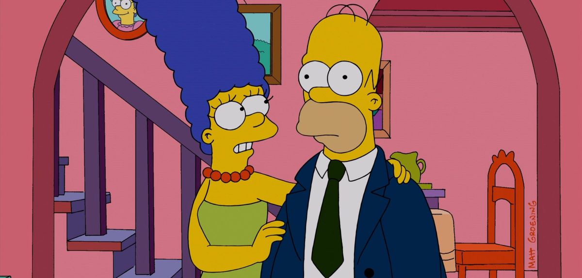 Marge und Homer von den Simpsons.