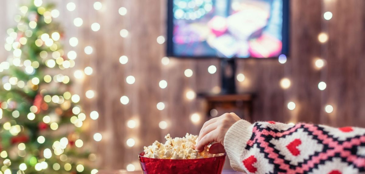 Popcorn vor dem TV.