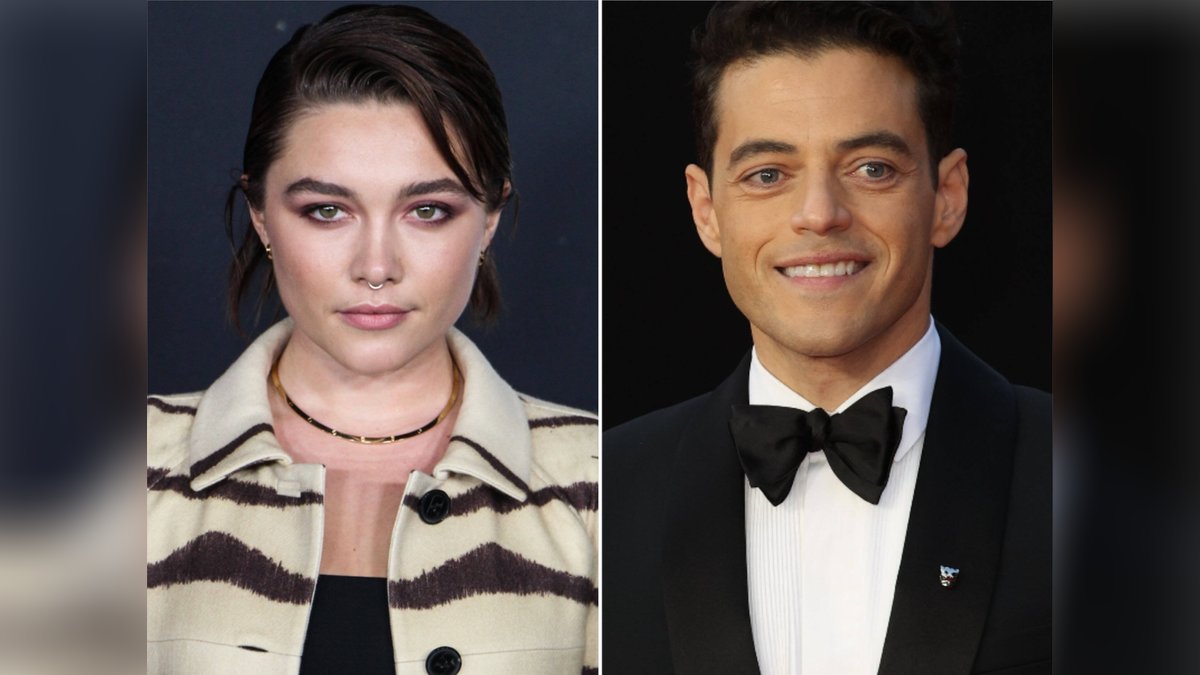 Neu bei Nolan: Florence Pugh und Rami Malek.. © imago images/i Images / imago images/NurPhoto