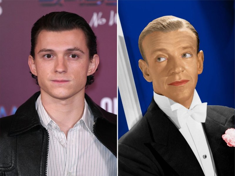 Tom Holland (l.) spielt Fred Astaire.. © imago images/PA Images / imago images/Hollywood Photo Archive