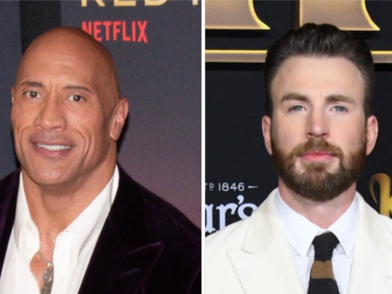 Dwayne Johnson (li.) und Chris Evans stehen bald gemeinsam vor der Kamera.. © Billy Bennight/AdMedia/ImageCollect.com / Birdie Thompson/AdMedia/ImageCollect.com