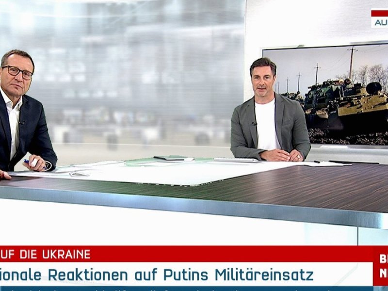 RTL und der Nachrichtensender n-tv berichten gemeinsam über den Ukraine-Krieg.. © RTL