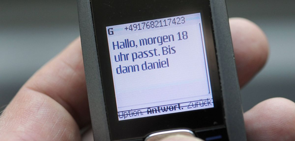 Eine SMS.