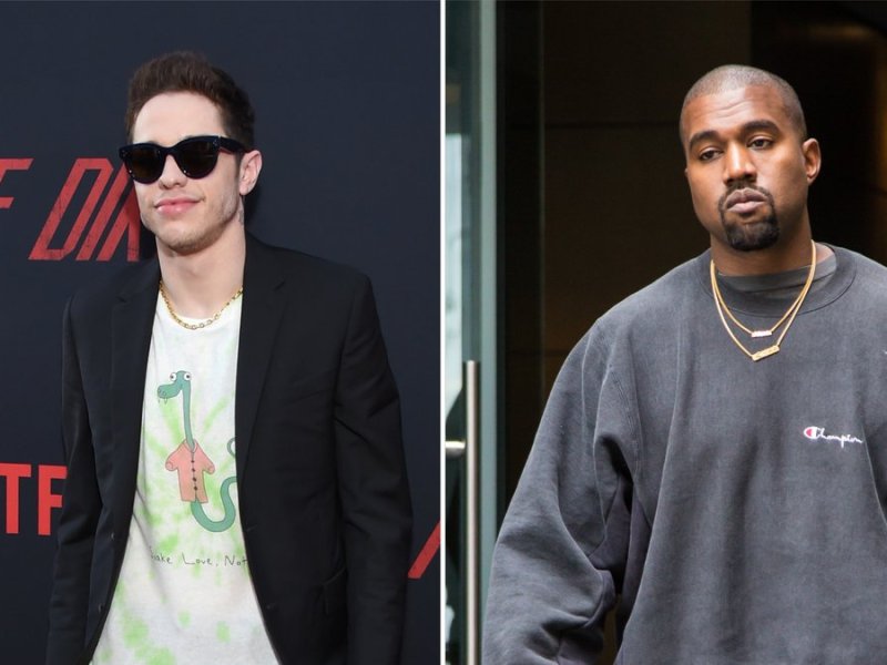 Pete Davidson (l.) und Kanye West kämpfen um Kim Kardashian.. © DFree/Shutterstock.com / Liam Goodner/Shutterstock.com