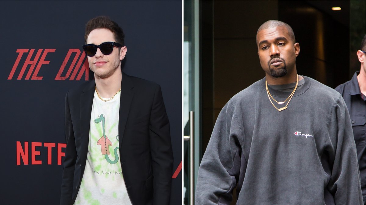 Pete Davidson (l.) und Kanye West kämpfen um Kim Kardashian.. © DFree/Shutterstock.com / Liam Goodner/Shutterstock.com