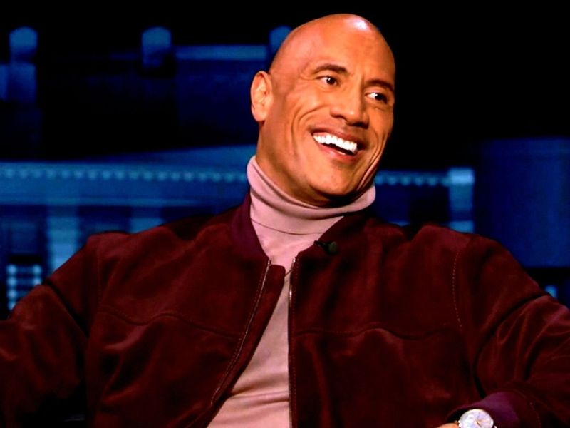 Dwayne Johnson in einer Talkshow.