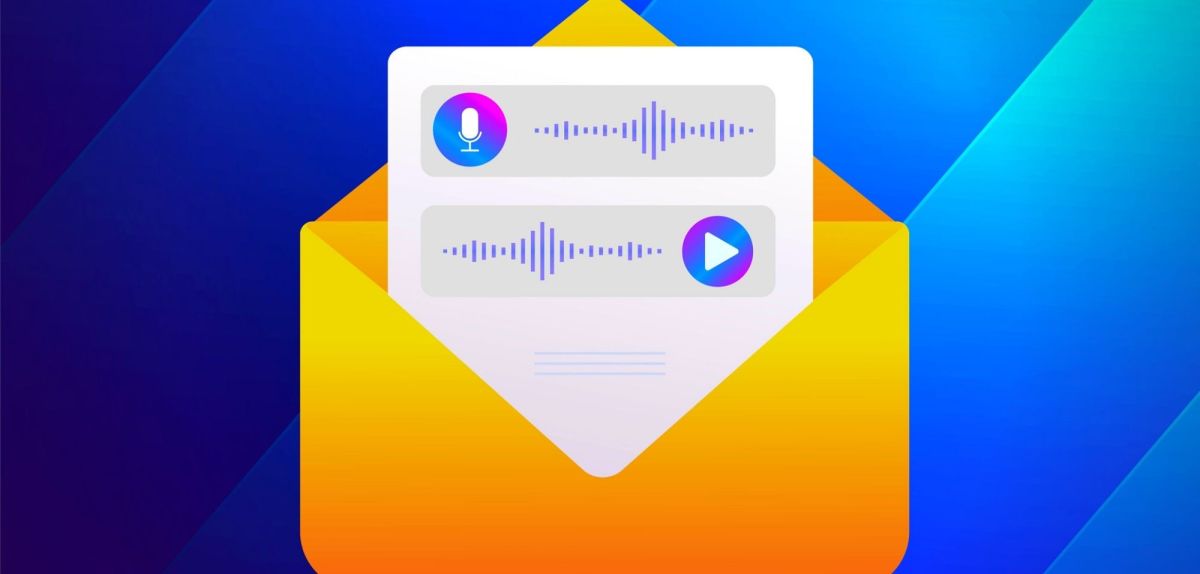 Briefumschlag beherbergt eine Sprachnachricht