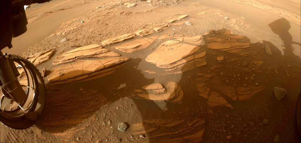 Aufnahme der Enchanted Lake-Formation auf dem Mars