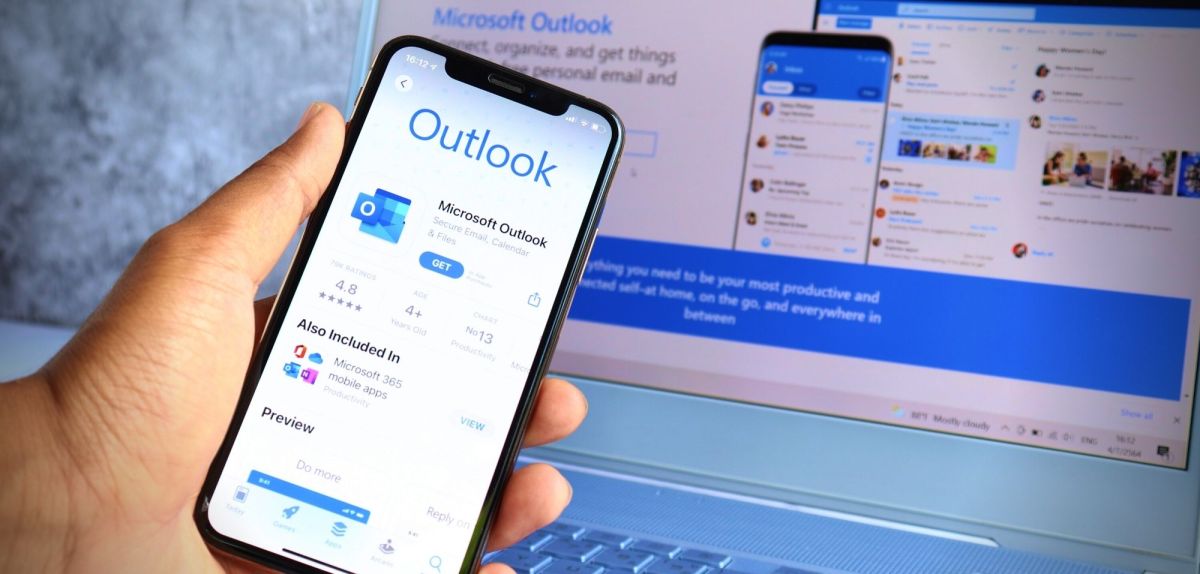 Outlook auf dem Handy und PC