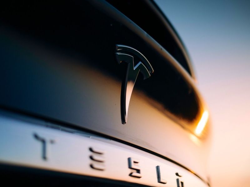 Heck eines Tesla-Autos