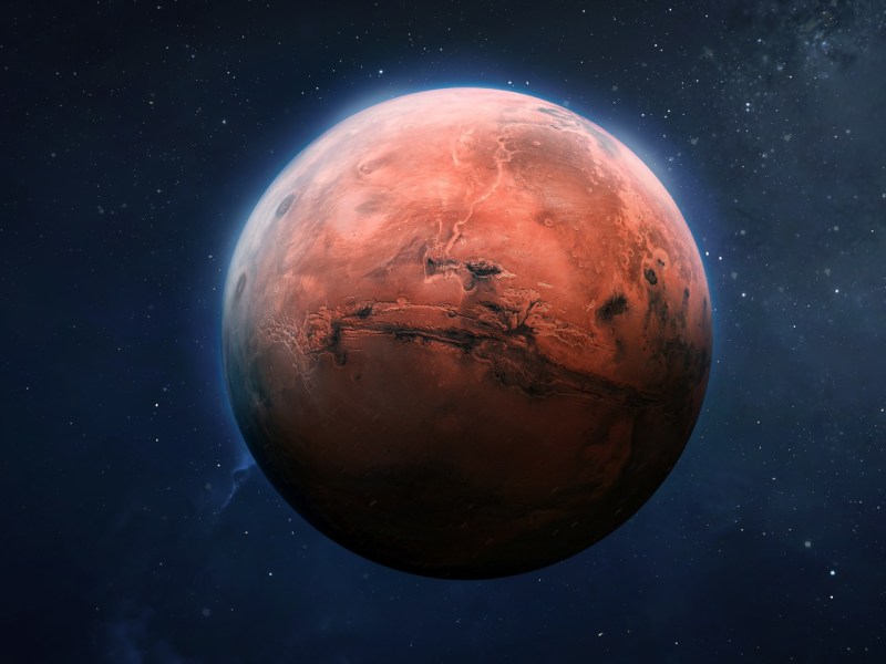 Mars im Weltall (Illustration)