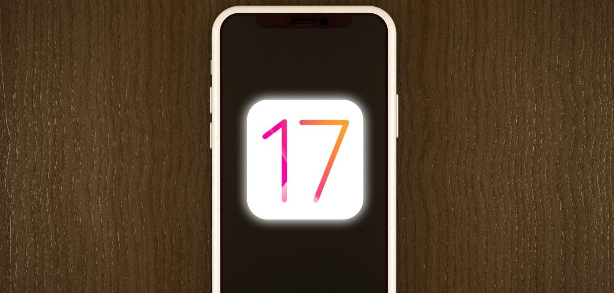 iOS 17 Logo auf einem iPhone