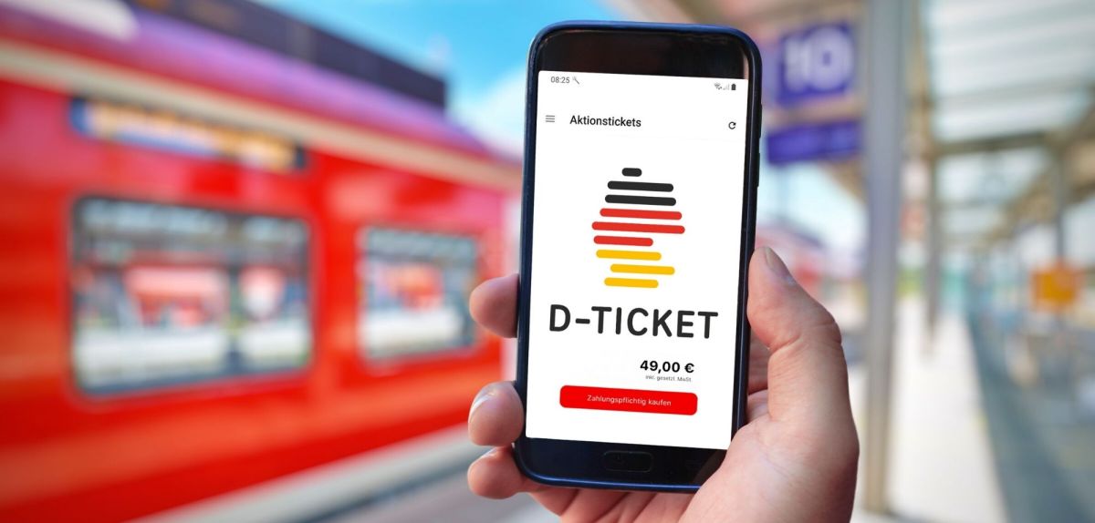 Deutschlandticket auf dem Handy