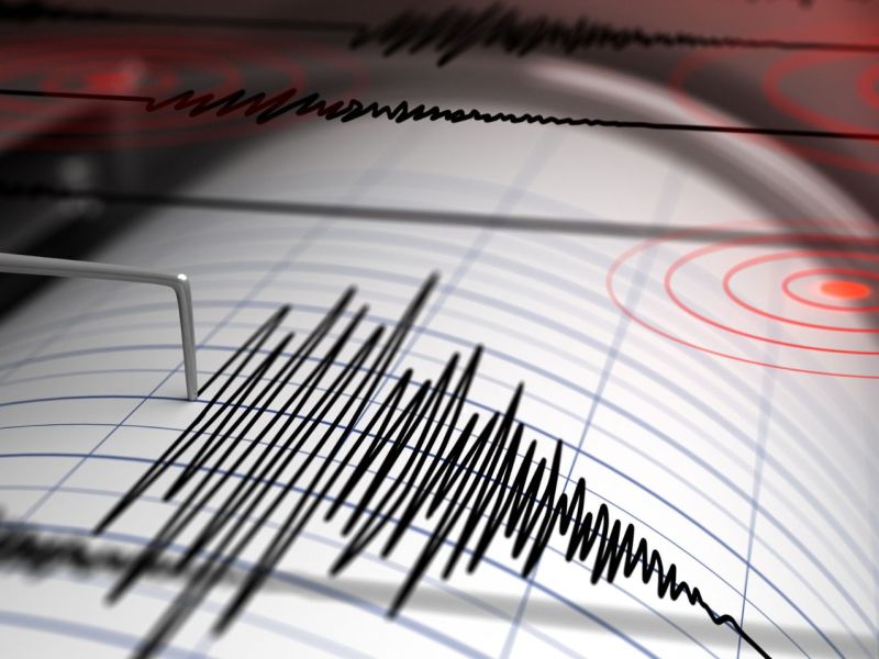 Aufzeichnung eines Seismographen