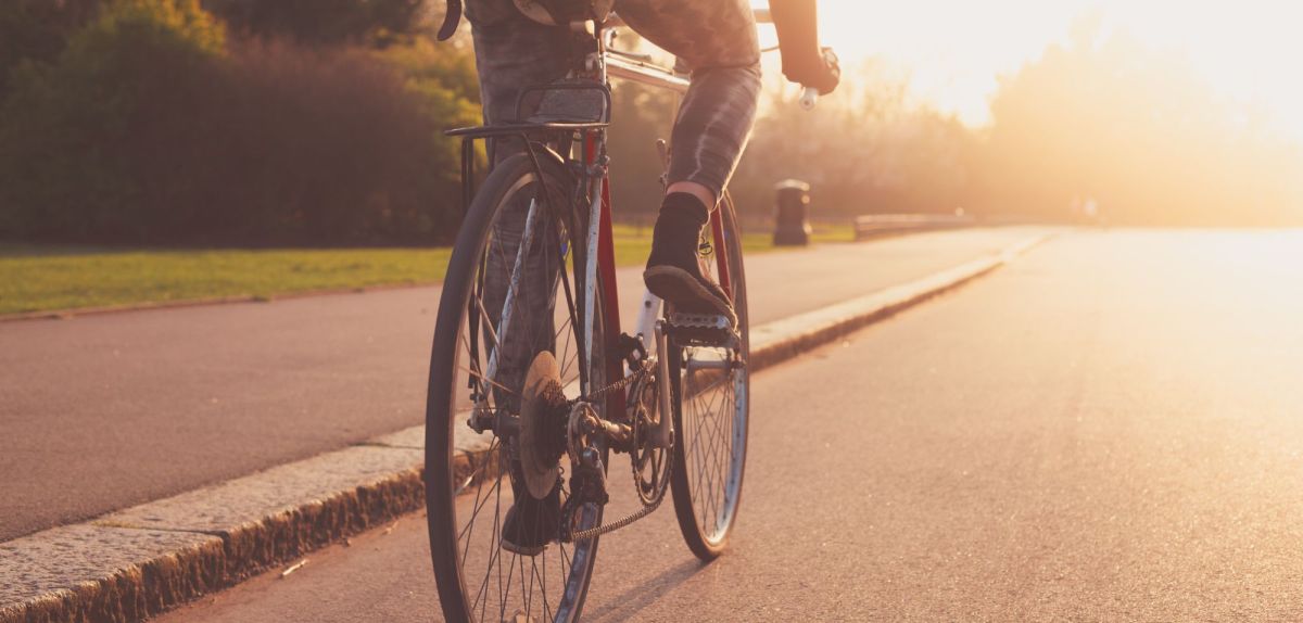 Person auf einem Fahrrad