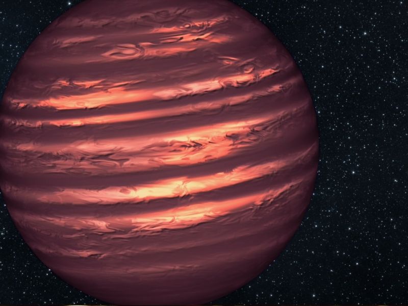 Ein Exoplanet im Weltraum.